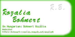 rozalia bohnert business card